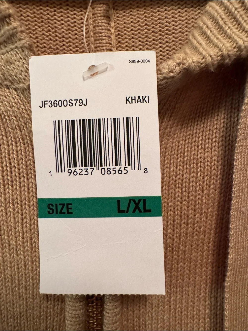 NWT Defect Michael Kors Beige Zip-Up Hooded Sweater